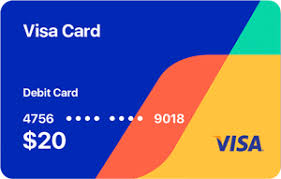 VISA prepaid card 20$